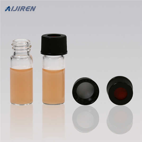 amber labeled wide opening HPLC glass vials